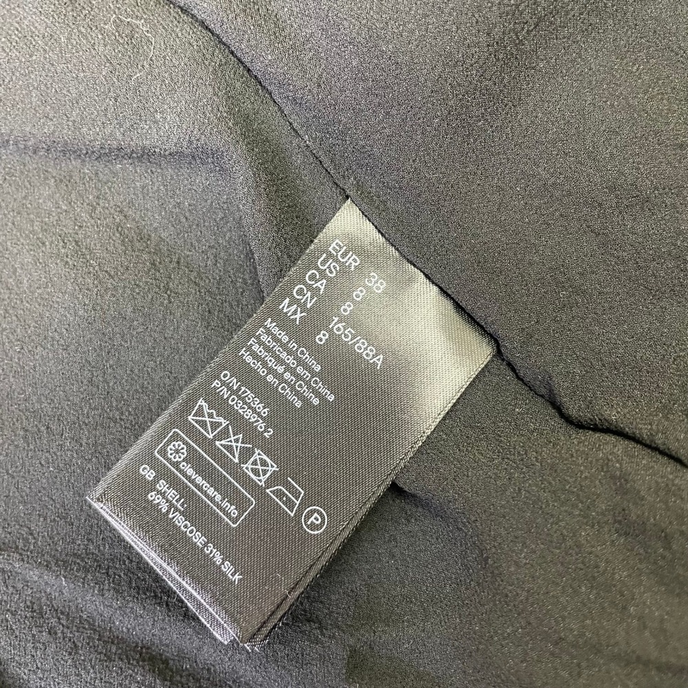 Balmain x HM 2015 Black Silk Burnout Velvet Mock Neck Top Gold Zip Size 8 - Picture 12 of 16